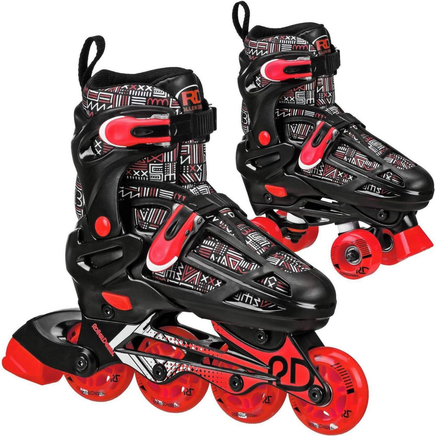 Roller Derby Adjustable Falcon 2-in-1 Combo Quad and Inline Skates