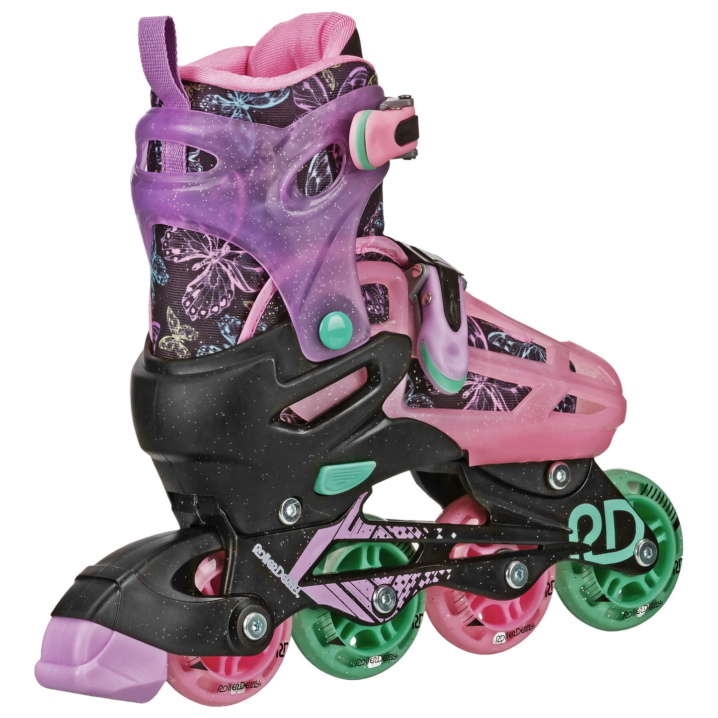 Roller Derby Girl's Adjustable 2-in-1 Quad and Inline Skates