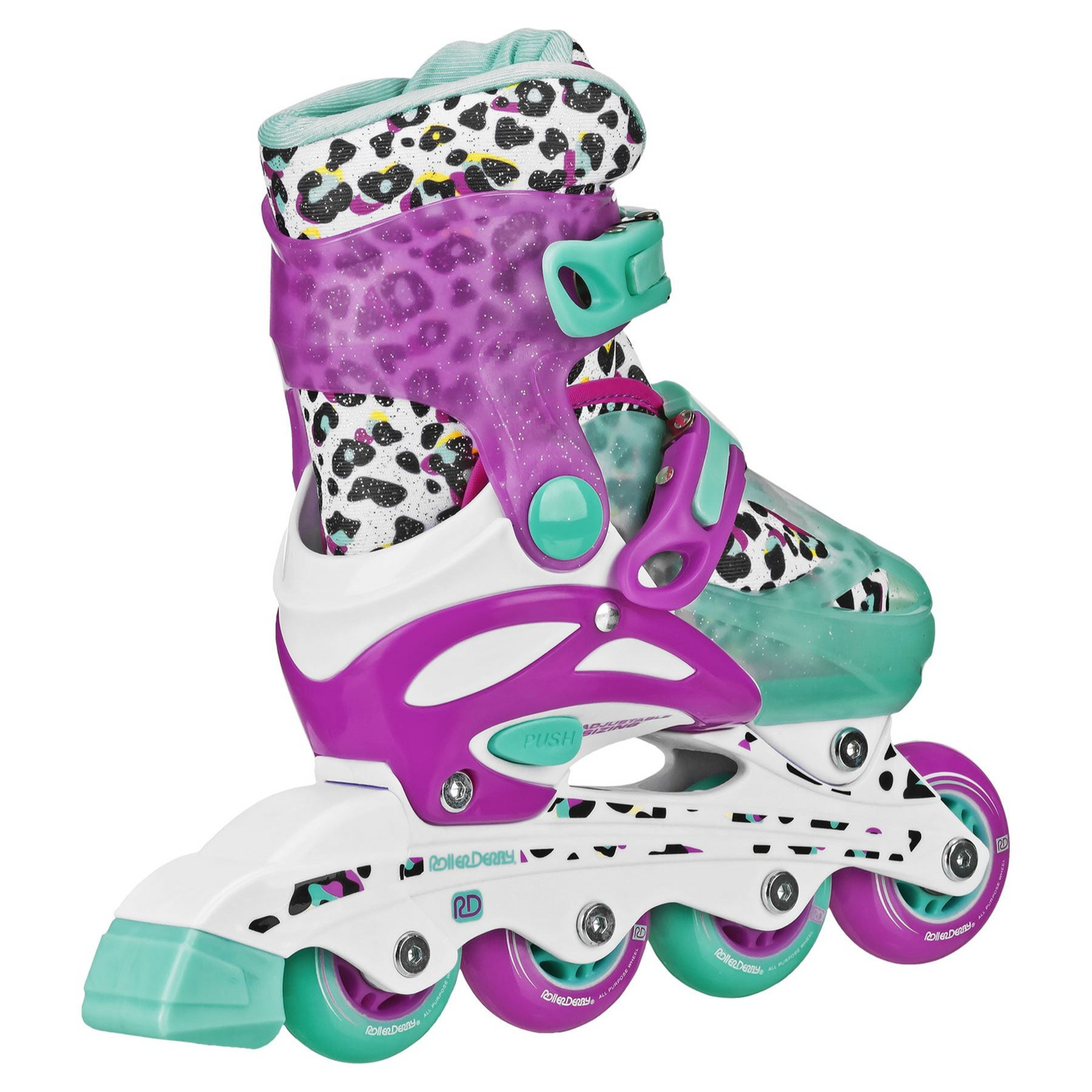 Roller Derby Girl's Adjustable 2-in-1 Quad and Inline Skates