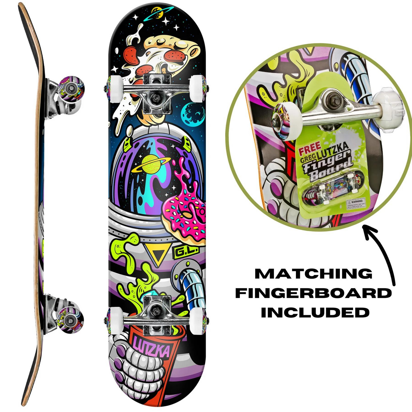 Roller Derby Learn with Lutzka Astronaut Skateboard