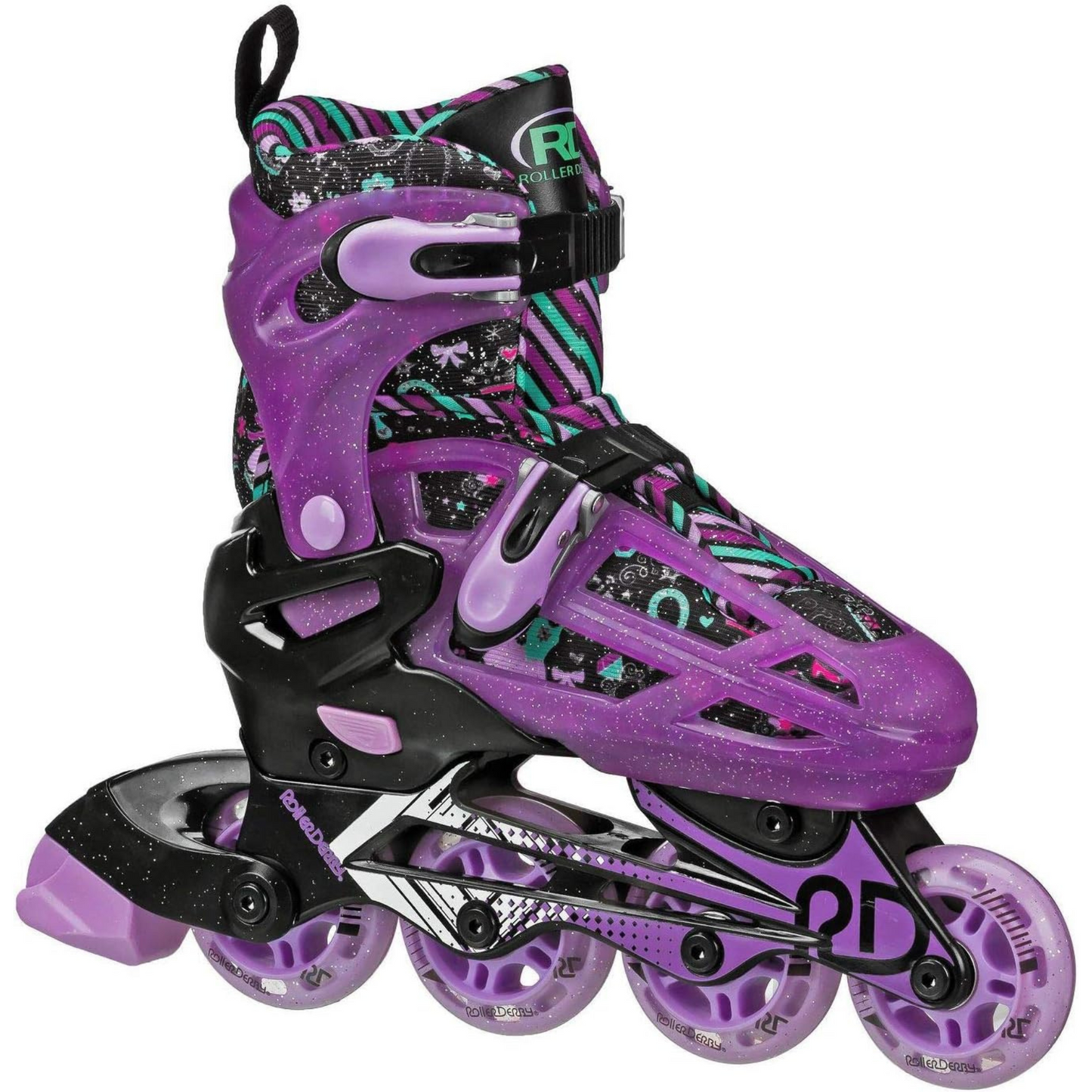 Roller Derby Girl's Adjustable 2-in-1 Quad and Inline Skates