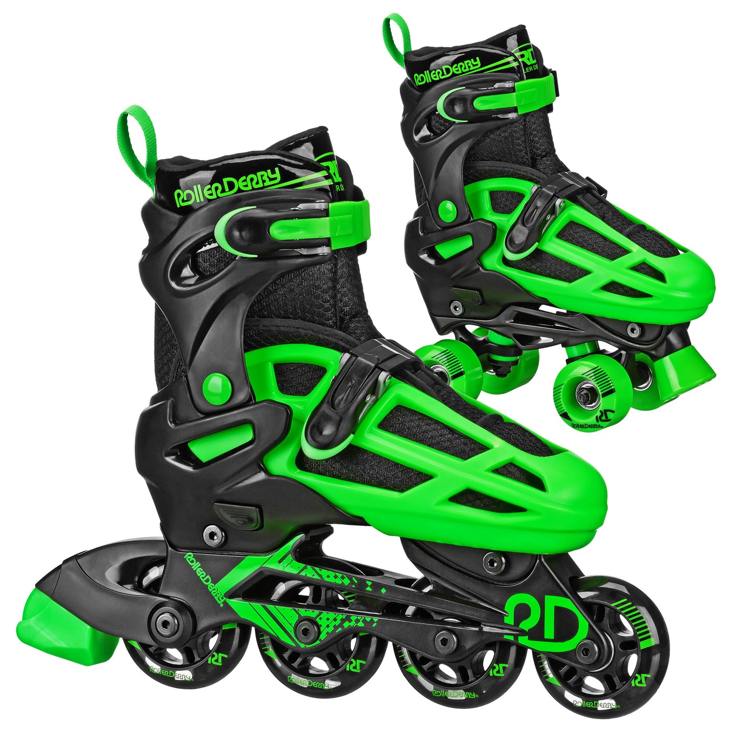 Roller Derby Boy's Adjustable 2-in-1 Quad and Inline Skates