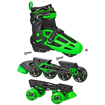 Roller Derby Boy's Adjustable 2-in-1 Quad and Inline Skates