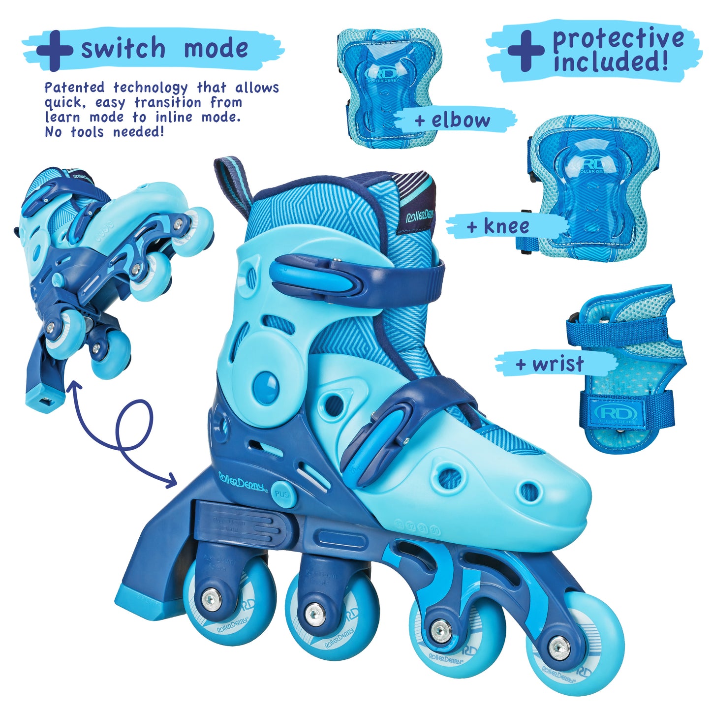 Switch Adjustable Boy's Roller Skates