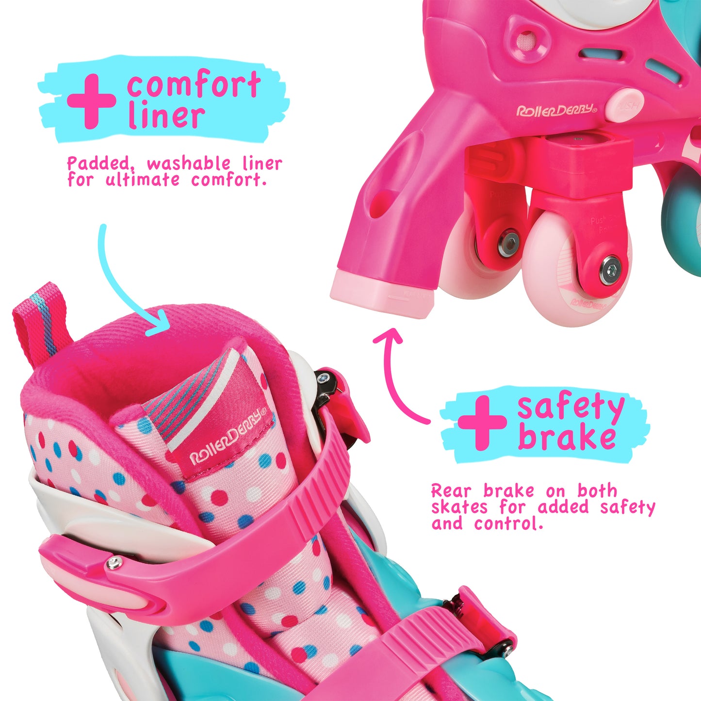 Switch Adjustable Girl's Roller Skates