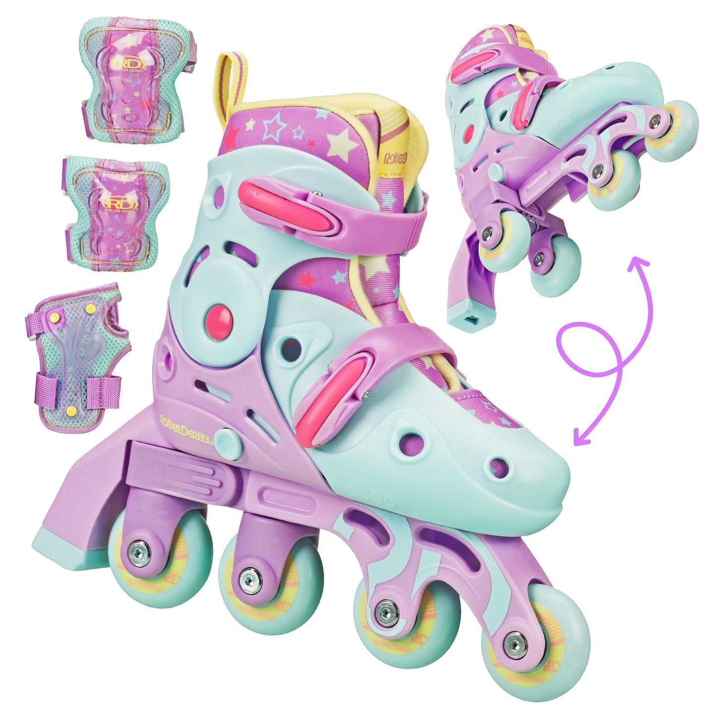 Switch Adjustable Girl's Roller Skates