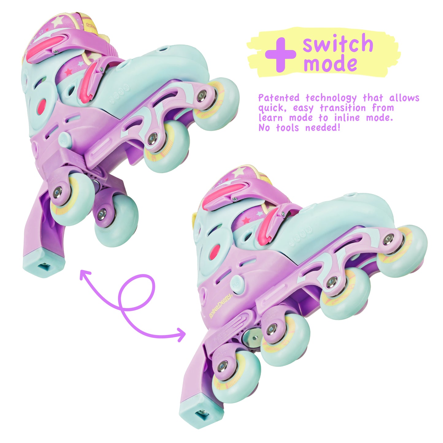 Switch Adjustable Girl's Roller Skates