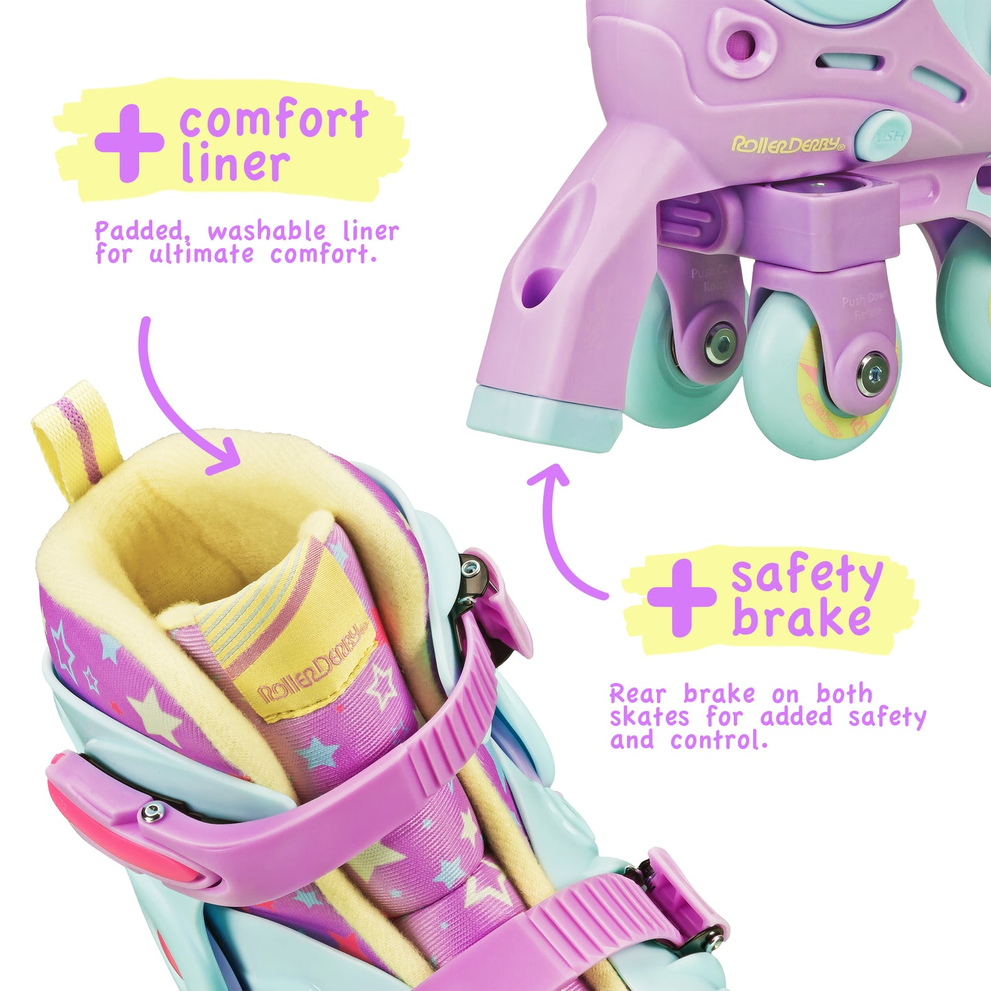 Switch Adjustable Girl's Roller Skates