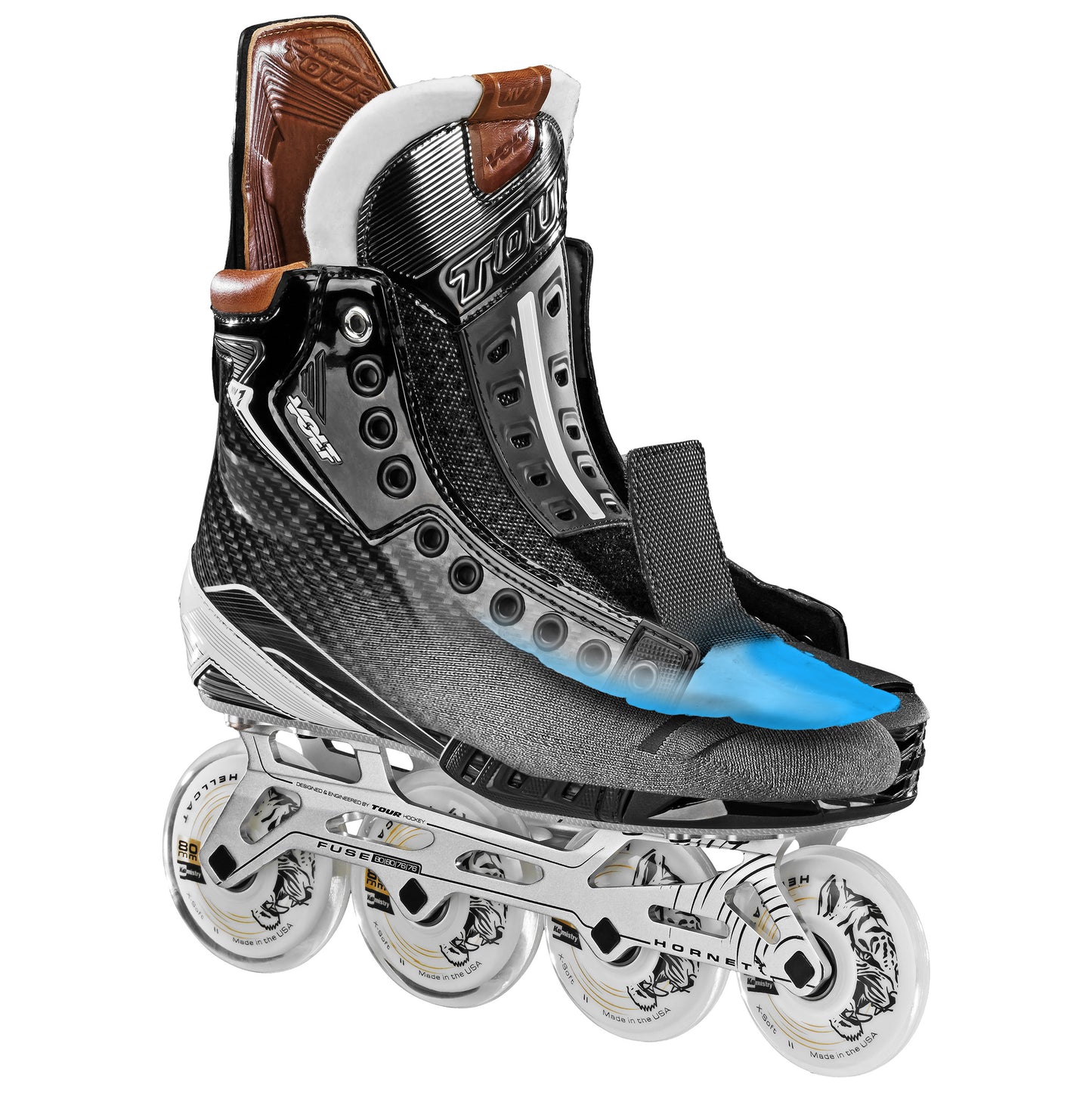 Volt KV1 Black Roller Hockey Skates