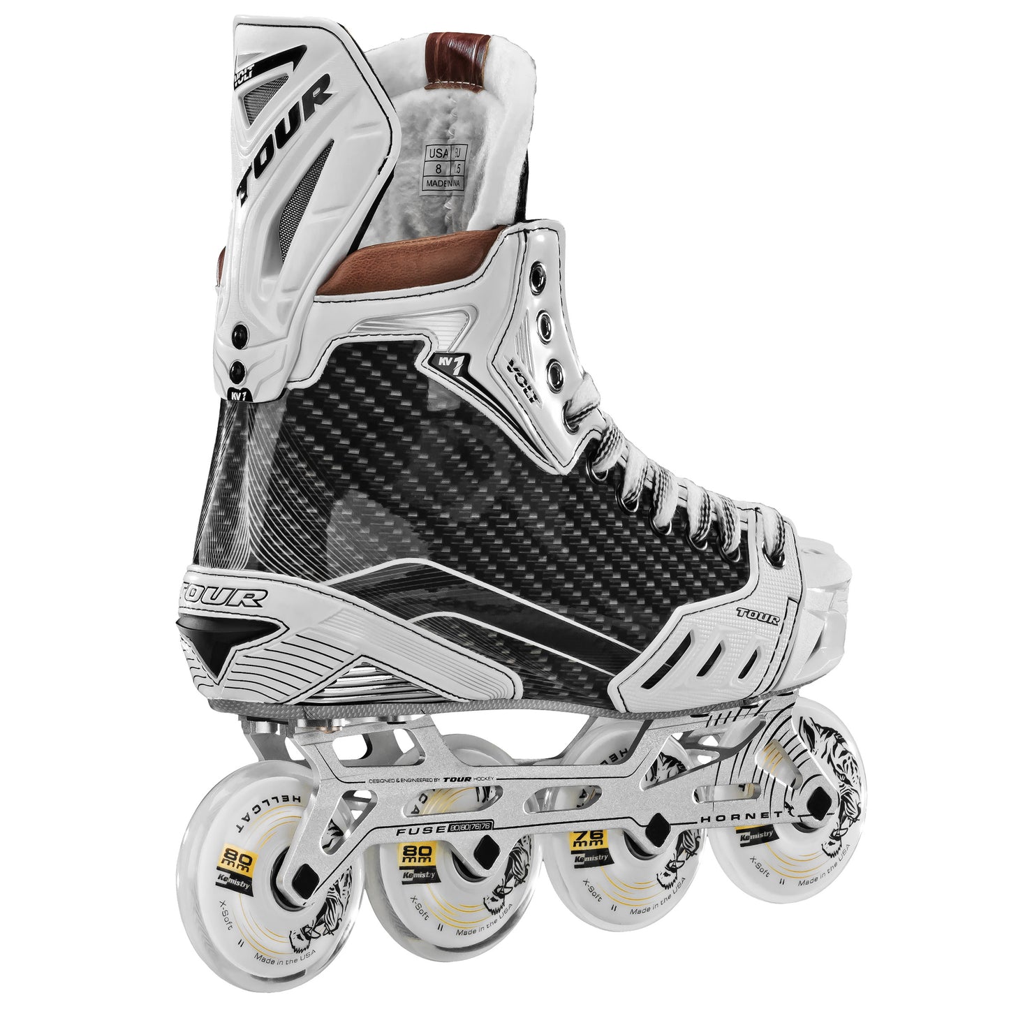 Volt KV1 White Roller Hockey Skates