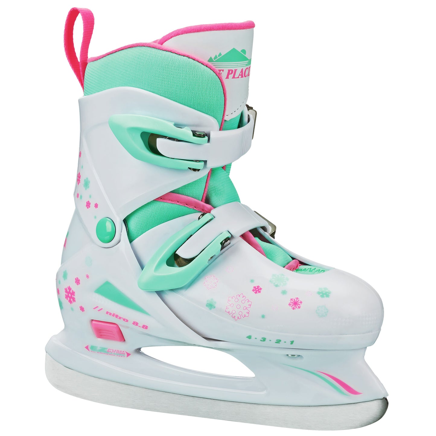 Lake Placid Nitro Girl's Adjustable Ice Skates