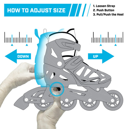 Tracer Girl's Adjustable Inline Skates