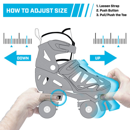 Trac Star Youth Boy's Adjustable Roller Skates